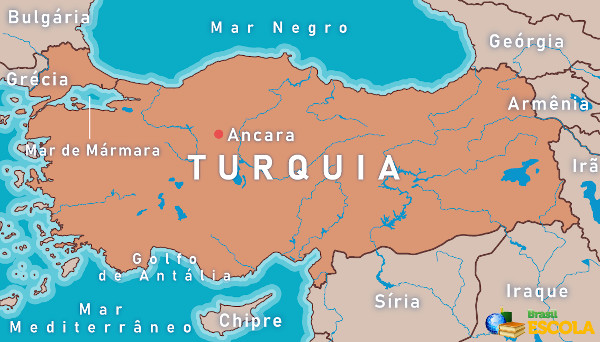 Mapa da Turquia